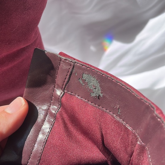 Nine West Burgundy Heeled Boots - Picture 3 of 7